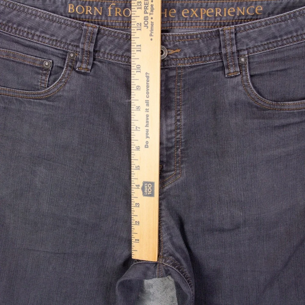 Prana Bridger Slim Fit Jeans Mens 36x32 Gray Organic Cotton Stretch M4BD32315